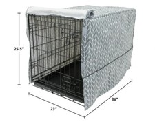 Vibrant Life Crate Cover 36" Pet Dog Cat Carrier Kennel Gray