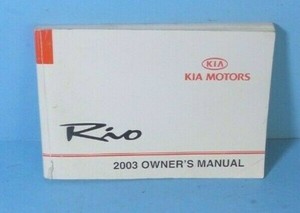 03 2003 Kia Rio Owners Manual Ebay