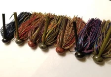 3/8 and 1/2 oz Tungsten Football Jigs Hand tied 12 Colors