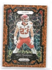 2023 Panini Prizm #156 Drue Tranquill Orange Lazer