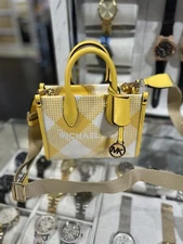 Michael Kors Mirella Lady Extra Small XS Mini Shopper Crossbody Bag Purse Yellow