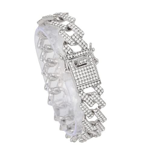 Luxus Herren Tennis Kreuz Halskette mit Diamant Quarz Armbanduhr mit Armband Set - Bild 82 von 121