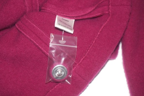 Pendleton Women's Button-Front Coat Size: Small 100% Lambs Wool - Pink/Violet - Picture 6 of 7