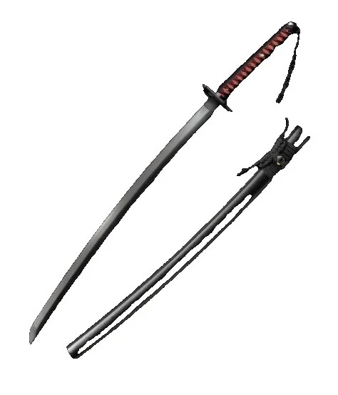 Mango de acero inoxidable negro katanas japonesas de colección