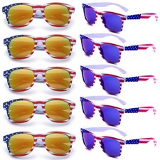 Eyegla Bulk American Sunglasses USA Flag Sunglasses Patriotic Glasses 4th of ...