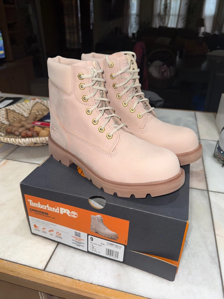 NWB Timberland Pro 6 Sawhorse Safety Toe Boots Pink Nude Unisex Size W10 M8 Timberland PRO(R) Sawhorse 6 main image 4