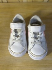 Toddler Nike Court Borough Low White/Pink Foam Sneaker Sz 6C EUC 