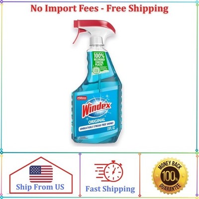 Windex Glass and Window Cleaner Spray Bottle, Original Blue, 23 fl oz