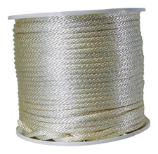 Wellington G1024S0500S White Solid Braided Nylon Rope 500 ft. L x 3/8 in. Dia.