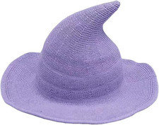 Men's and Women's Halloween Witch Wool Hat Knitted Cap for Party Masquerade Cosp