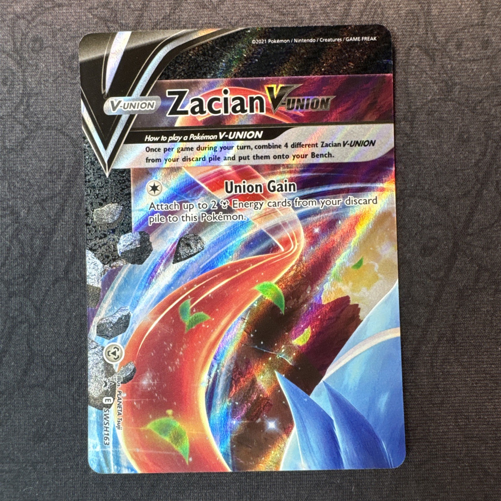 Zacian V-UNION SWSH163 Sword & Shield Black Star Promo Holo Pokemon Near Mint