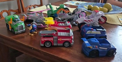 Paw Patrol Lot of 10 Vehicles & 2 Pups  - Excellent Condition 