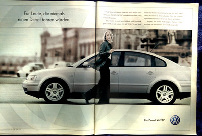 VW Passat V6 TDI, original advertising from 2000