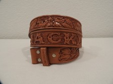 Western belt, beautifully hand tooled with name - Jack