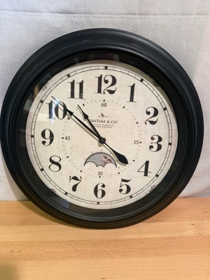 Firstime & Co. Wall Clock 15 1/2 Inch's In Working Condition Used