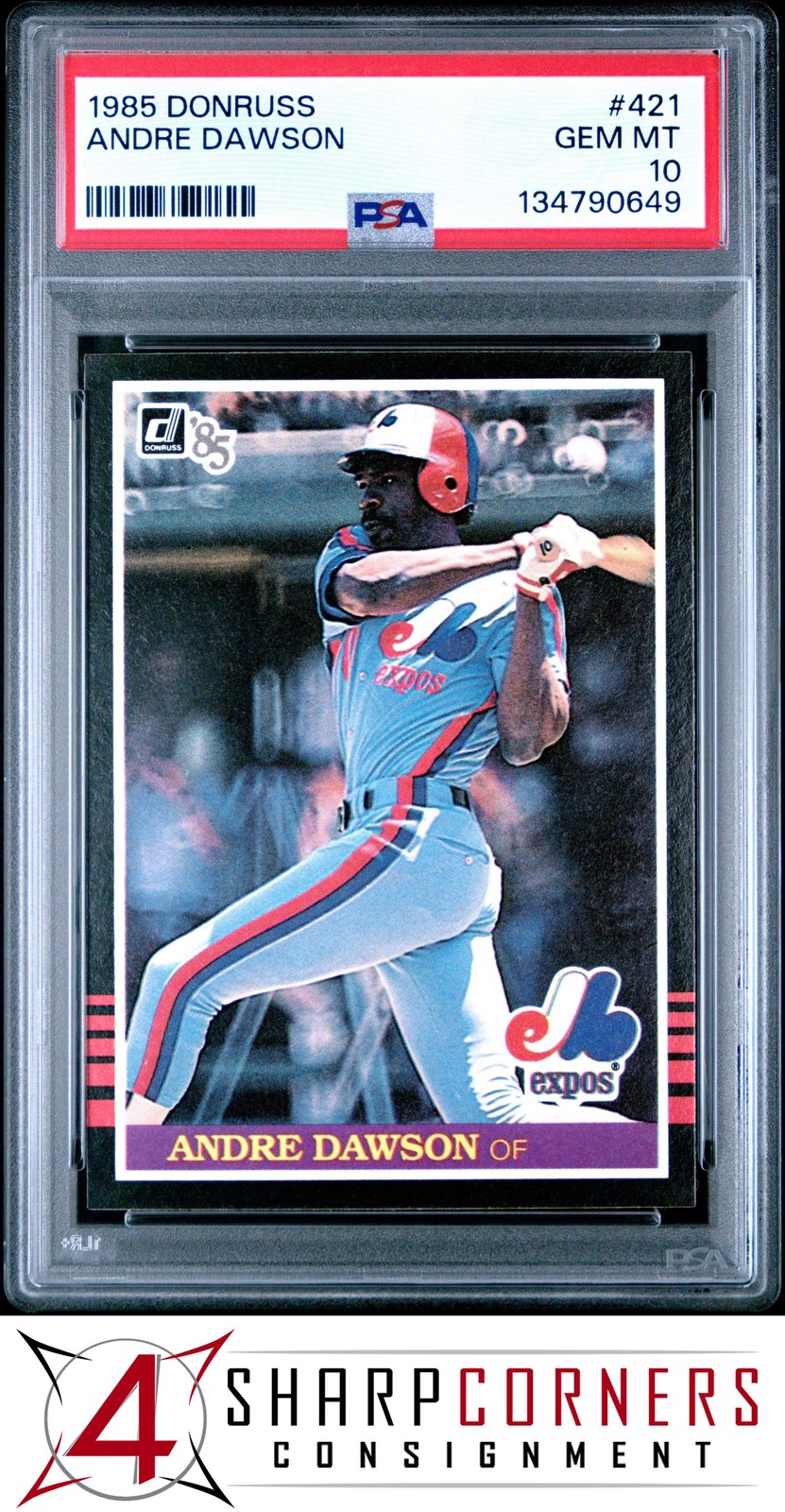 1985 DONRUSS #421 ANDRE DAWSON EXPOS HOF PSA 10