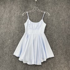 Selfie Leslie Babydoll Dress Baby Blue Womens XS Paisley Cocktail Party