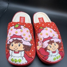 Strawberry Shortcake Red Polka Dot Slip-On Slippers Women's Size 9 Textile