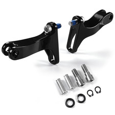 Toprametal Black Passenger Footpeg Mounting Hook Bracket Fit For Harley Street