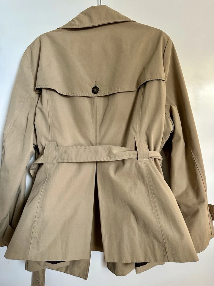 Merona желтовато-коричневый двубортный плащ со съемным ремнем женский размер 3XL - Изображение 2 из 4