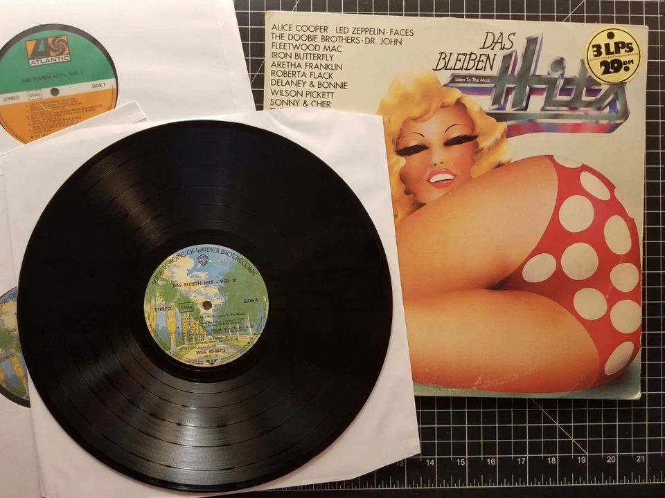 LED ZEPPELIN Das Bleiben Hits 3LPs 1973 VG+ GERMANY PRESS Import ALICE COOPER - Image 3 of 4
