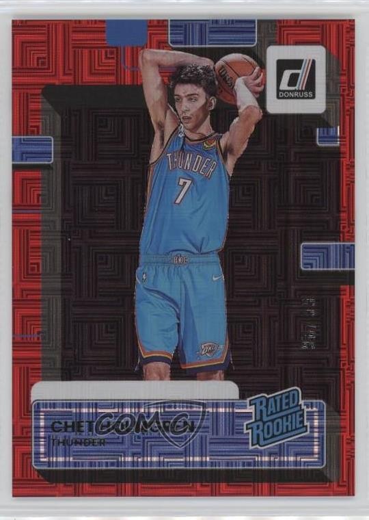 2022-23 Panini Donruss Rated Rookie Choice Red 98/99 Chet Holmgren #202 15wb