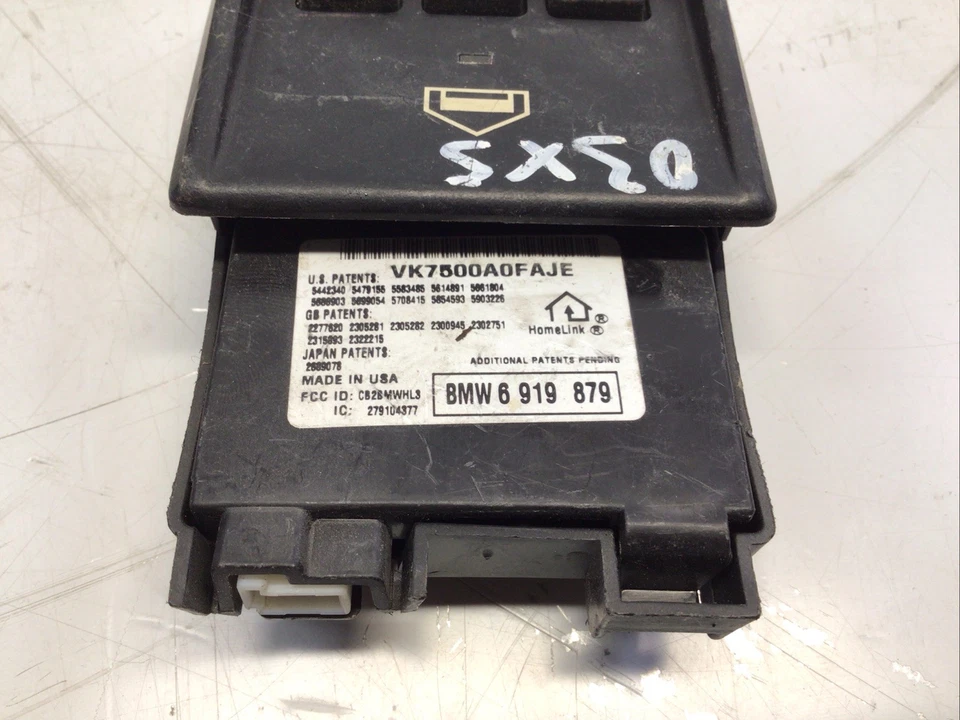 Abridor de puerta de garaje BMW Homelink de 3 botones código rodante 6 919 879 Foto 3 de 4