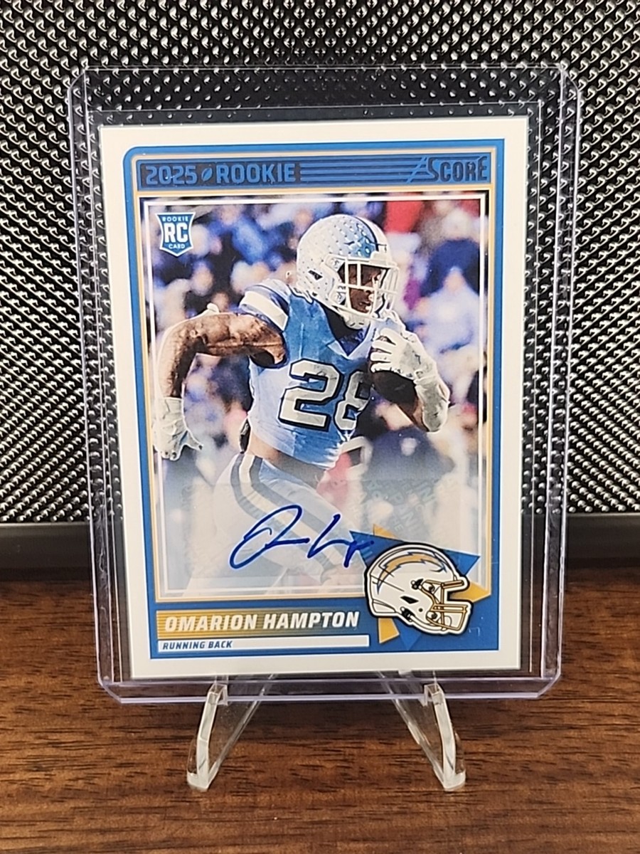 2025 Panini Score Football Autograph Rookie Omarion Hampton Auto