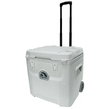 Igloo 52 QT Marine Ice Chest Cooler with Wheels, White, Free ship