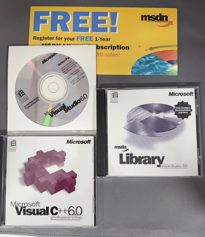 Microsoft Visual C++ 6.0 Professional Edition Win 95, Win NT 4.0 - Image 2 of 4