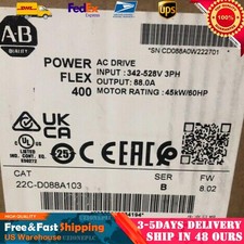 22C-D088A103 Allen-Bradley PowerFlex 400 45 kW 60 HP AC Drive  US Free Tax