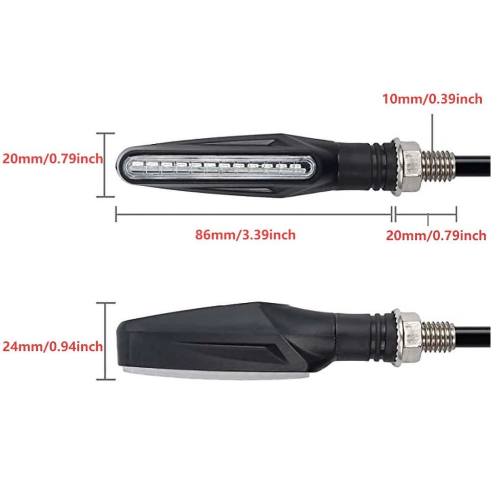 2x LED Turn Signals For Ducati Monster 1000 S Monster 1100 Monster 1200 MPZX0550 Foto 3 de 4