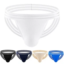 Men's Low Waist Jockstraps Thong Underpants Sexy Pouch Panties Lingerie