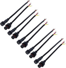 3 Pin Waterproof LED Connector Plug Cable Set 5 Pairs