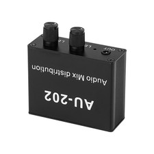 DC5-19V 2 Inputs 2 Outputs Stereo Audio Mixer Distributor for Headphones b
