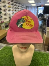 Bass Pro Shops Womens Trucker Hat Ball Cap SNAPBACK Pink Mesh Back Gone Fishing