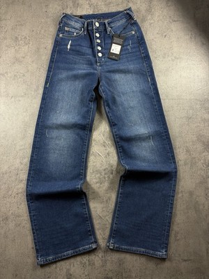 True Religion Bootcut High Rise Flare Jeans W26 26 Blue Y2K NEU Etikett