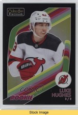 2023-24 O-Pee-Chee Platinum Retro Pack Wars Black Variant Luke Hughes READ 0h9s