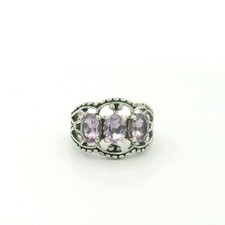 Sterling Silver Oval Purple Stone Cocktail ring - Size 6.75 C31026169 