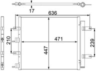 Kondensator, Klimaanlage FÜR Jaguar XF I (X250) - Mahle AC 481 000S