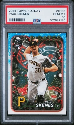 2024 Topps Holiday Paul Skenes Rookie RC PSA 10 Gem Mint