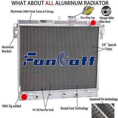 4-Row Radiator Fit 09-12 Chevy Colorado/ 2006-2012 GMC Canyon/Hummer H3 H3T 5.3L