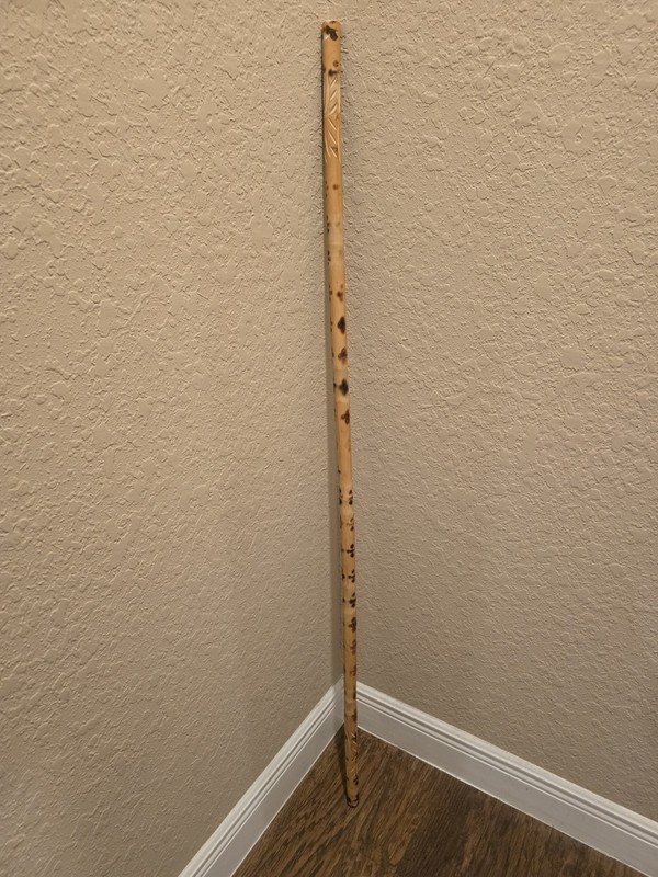 Bo Staff, Burned Rattan Staff, 5 ft rattan walking stick or martial arts staff
