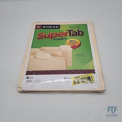 Smead SuperTab 11920 Aktenordner, übergroß, 1/3 Schnitt, Briefgröße, Manila, 24