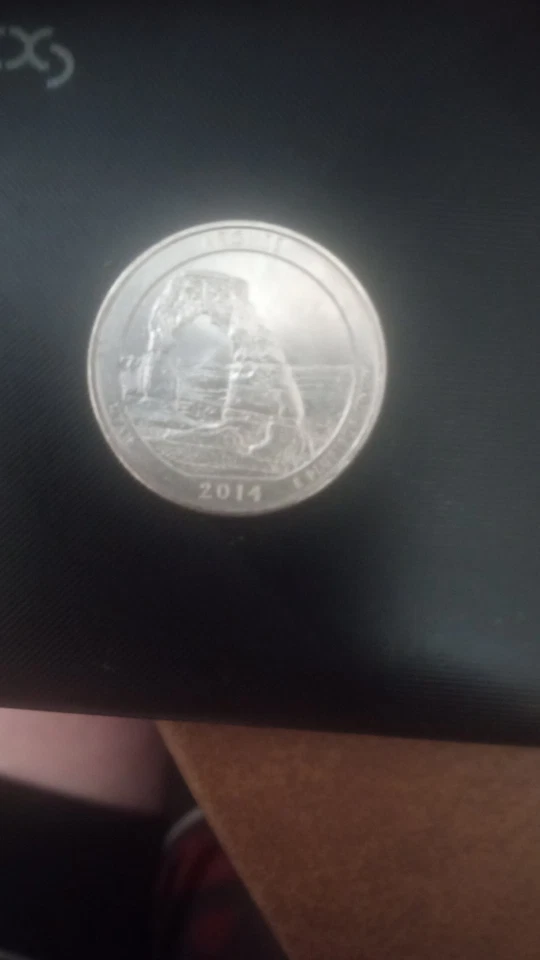 2014 P Utah Arches Quarter Double Strike Ring Mint ERROR Through Writing Rare!! - Image 3 of 4