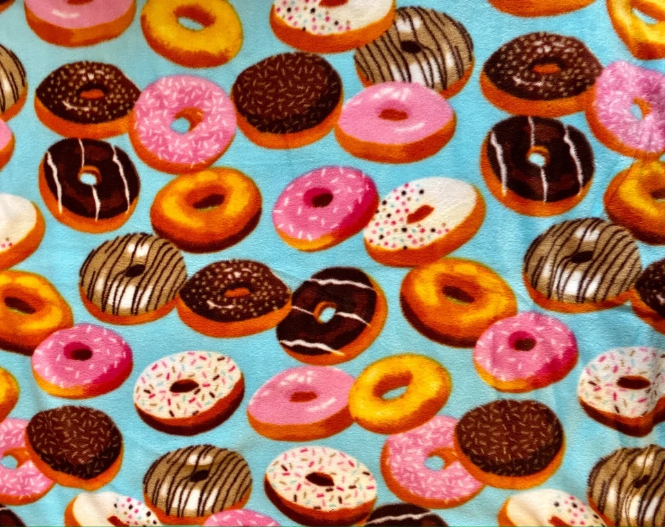 ZooFleece Donut Chocolate Frosting Sprinkle Donuts Doughnut Blanket Throw 50X60" - Image 3 of 4
