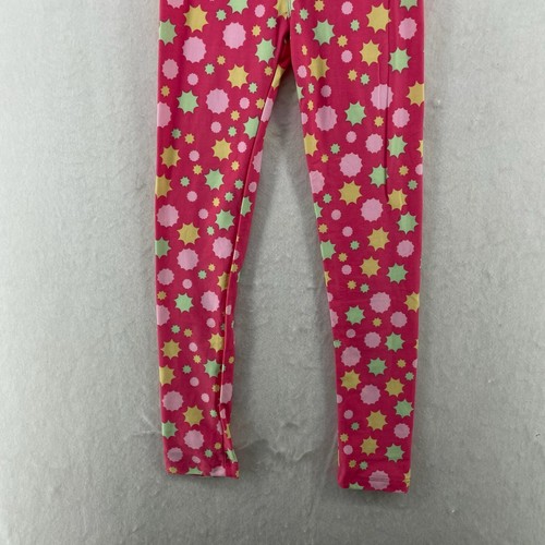 Lularoe Leggings Youth Girl's L/XL Red Pink Stars Geometric Slim Stretch Pull on - Picture 7 of 11