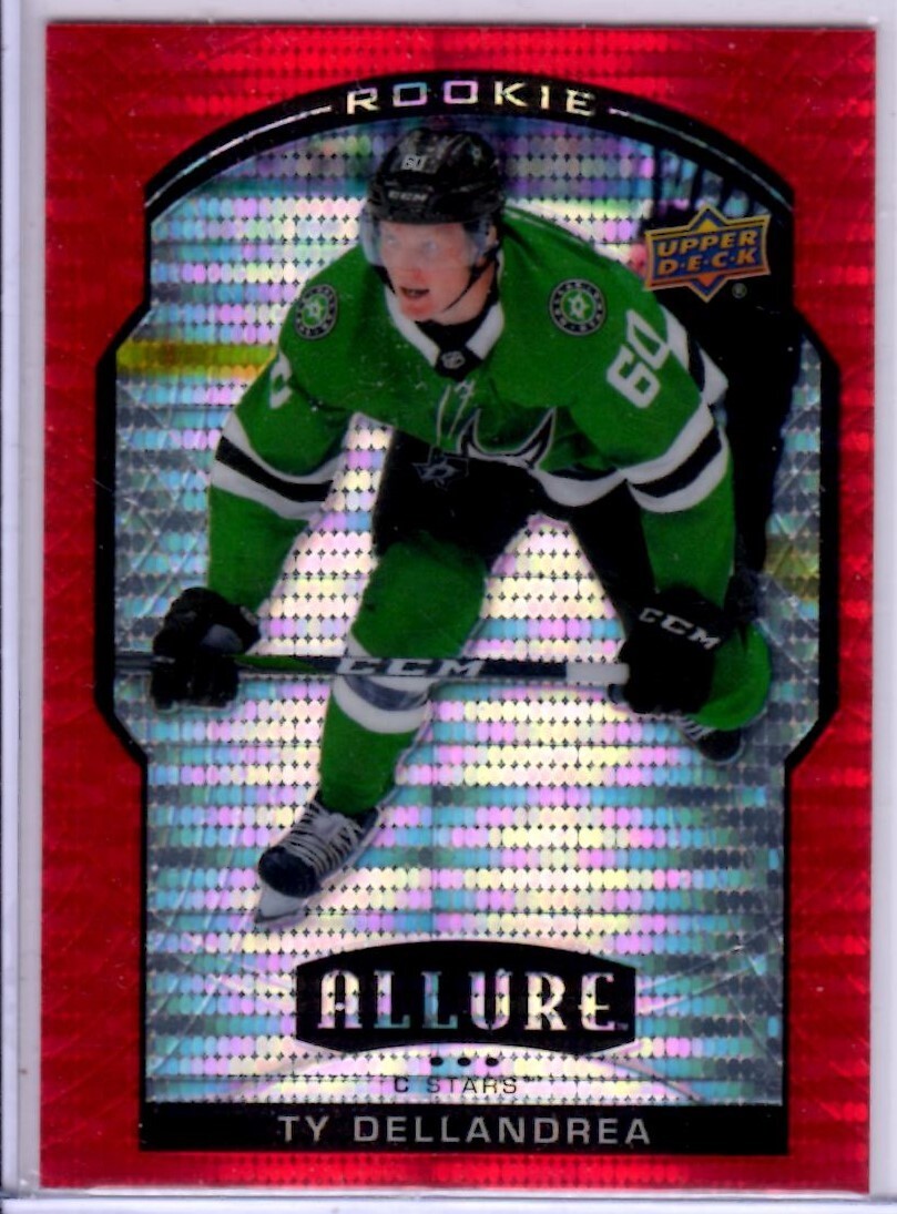 2020-21 Upper Deck  Allure Ty Dellandrea Red Rainbow Rookie Card # 80