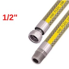 1/2" BSP FEMALE FLEXIBLE GAS HOB COOKER CONNECTING HOSE PIPE LPG NAT 50 Cm