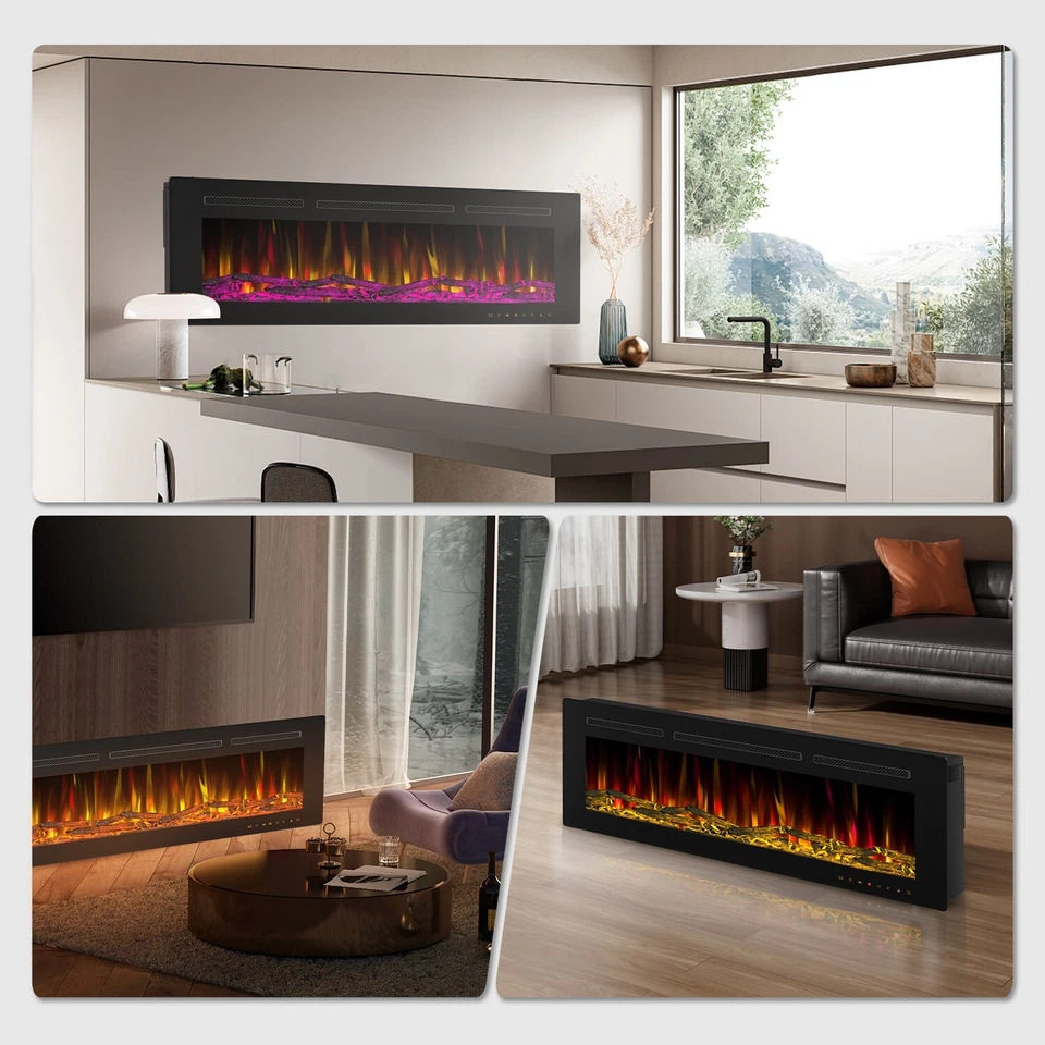 Chimenea eléctrica de 50" Smart App Crack Sounds Multicolor Hearter 750/1500W, 1280 Foto 3 de 4